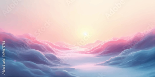 Orange clouds blanket a beautiful sky at dusk as the sun sets over the ocean's horizon