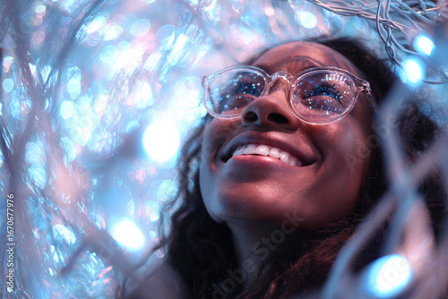 ultrabright garland comes to life when viewed through ar application creating engaging experience
