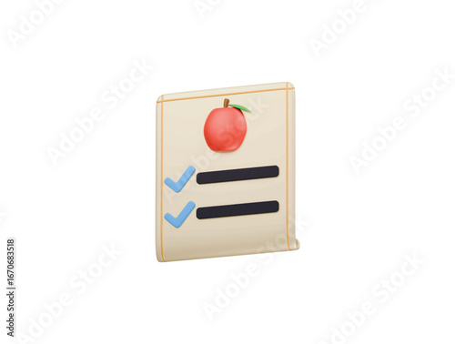 diet program icon 3d illustration render