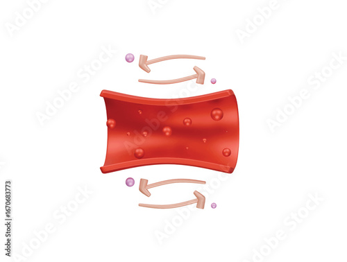 blood vessel icon 3d illustration render
