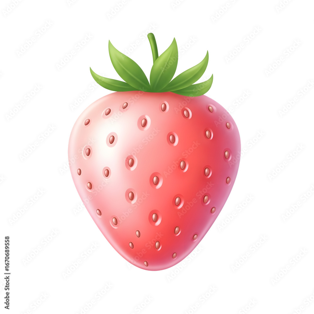 Fototapeta premium Vibrant red strawberry isolated on transparent background healthy sweet fruit food photography fresh transparent background