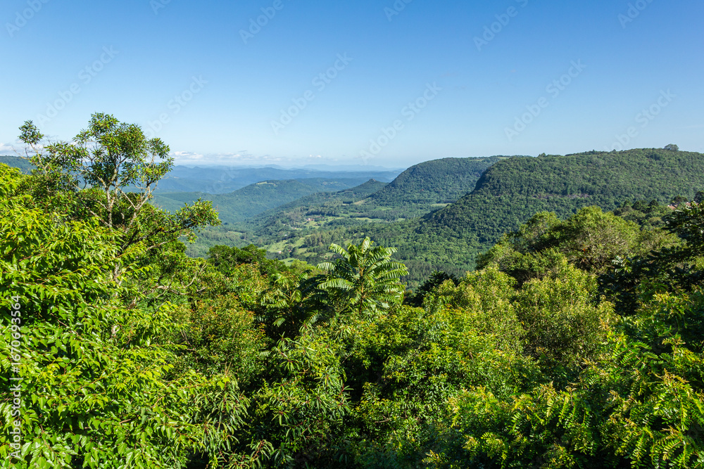 Obraz premium View of the Serra Gaúcha from the city of Gramado, Rio Grande do Sul, Brazil.