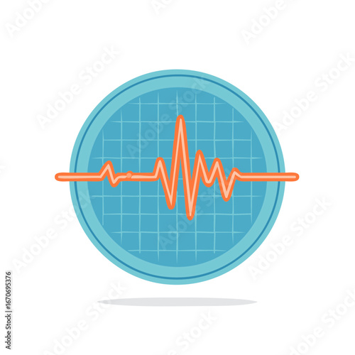 Heart Rate Monitor Displaying Beat Pattern on Screen Showing Heartbeat Rhythm Pulse