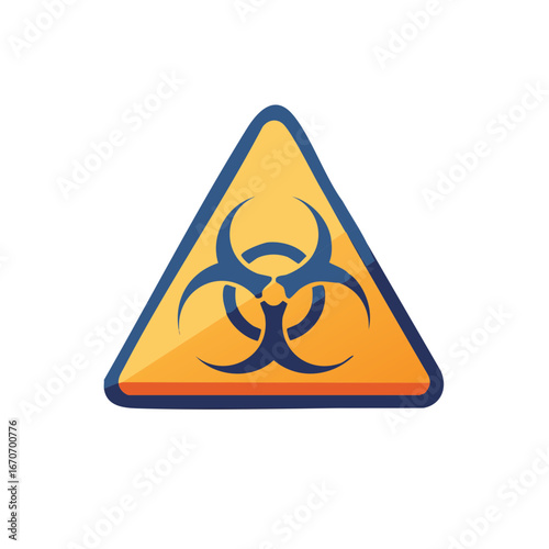 Biohazard warning sign symbol for biological danger and hazardous materials