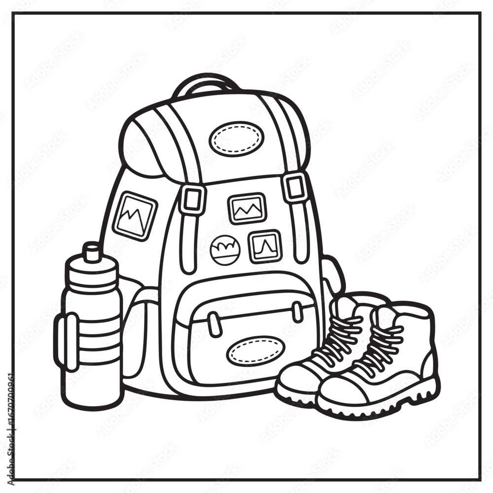 Naklejka premium Summer Coloring Pages