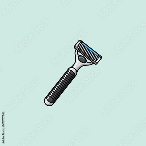 Shaving razor icon logo flat vector design