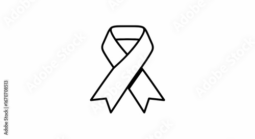Awareness ribbon graphic support symbol hope solidarity charity aid disease causes campaign sign fight on transparent background