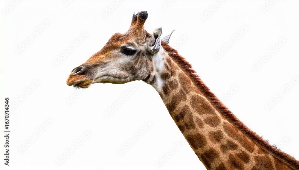 Fototapeta premium giraffe isolated on a white background