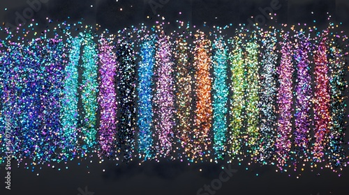 Vibrant Rainbow Glitter Swatch Texture Background