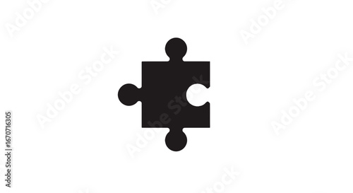 Puzzle piece solution teamwork strategy jigsaw connection problem solving game piece dark background on transparent background