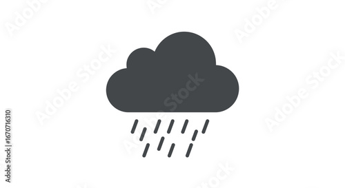 Gray cloud with rain weather forecast rainfall rainy day storm cloudburst precipitation climate change on transparent background