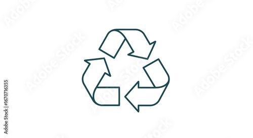Recycle symbol graphic vector design element for ecology environment conservation sustainability concept on transparent background