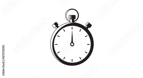 Stopwatch timer time clock countdown deadline measurement chronometer hour minute second illustration on transparent background