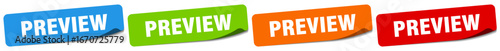 preview sticker. preview sticker set on white background
