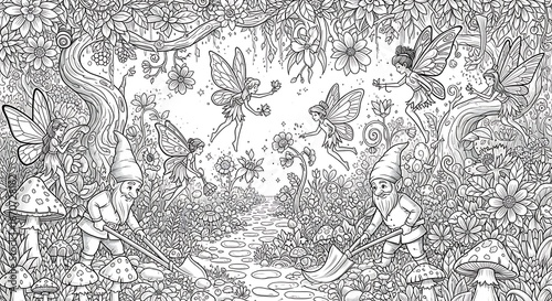 Dancing Fairies in a Magical Forest Glade.