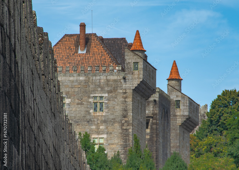 Naklejka premium Dukes of braganca palace, guimaraes, portugal