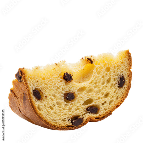 chocolate panettone slice isolated PNG