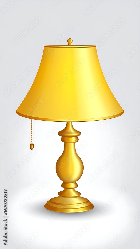 Obraz premium Gold table lamp illustration