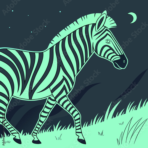 zebra with green grass