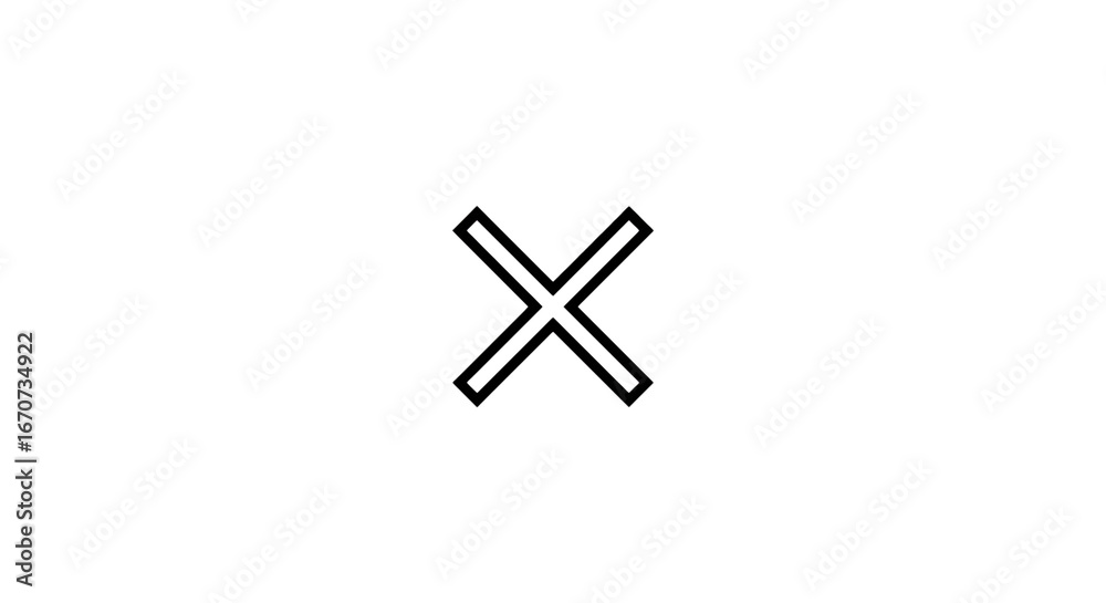 Obraz premium Abstract cross graphic design element symbol sign shape illustration icon art wallpaper background on transparent background