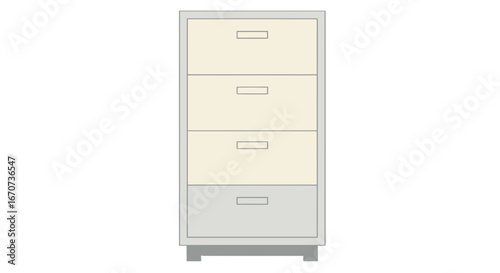 Office furniture cabinet drawers storage organization filing system document management solution space saver on transparent background