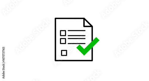 Checklist task management project planning to do list verification and approval process graphic design on transparent background