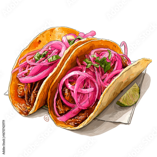 Cochinita Pibil Tacos with Pickled Red Onions