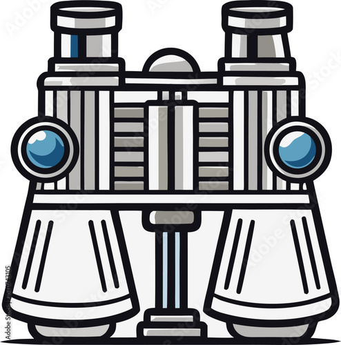 Illustration of classic binoculars with a modern design