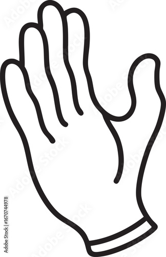 Hand clapping outline icon for praise recognition and appreciation vector symbol