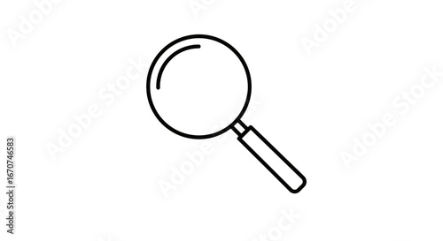 Magnifying glass search find zoom research investigation discovery explore analysis tool inquiry on transparent background