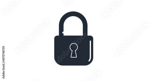 Security lock icon safety privacy protection access secure padlock symbol secret safeguard keyhole on transparent background