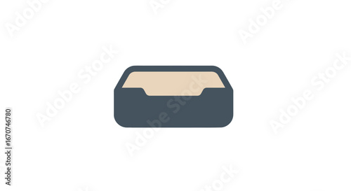 Organizer storage box container drawer design interior furniture home office organization system object on transparent background