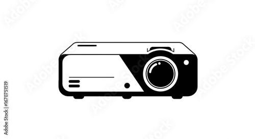 Projector device multimedia equipment presentation technology visual aid electronic gadget home theater tool on transparent background