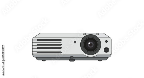 Portable projector device for home cinema presentations and video projector for business and home use on transparent background