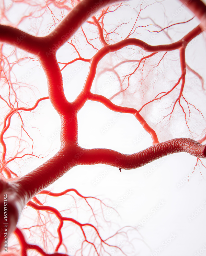 Fototapeta premium thin red blood vessels