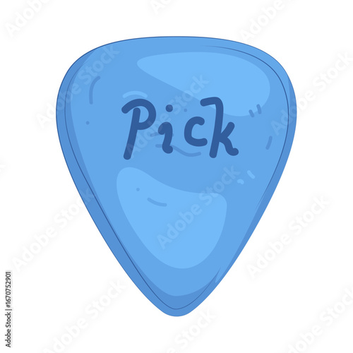 Illustration of blue guitar pick