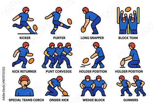 The illustrations show various sports players in action