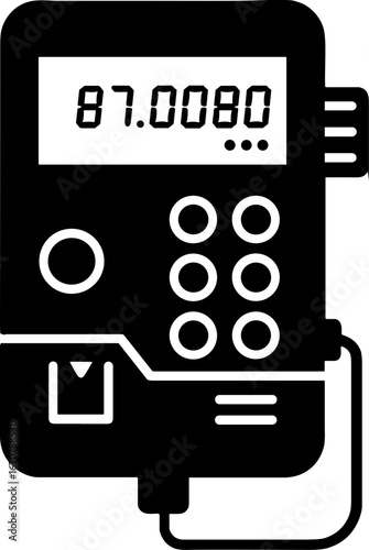 Digital measuring device displaying numerical value in black design  