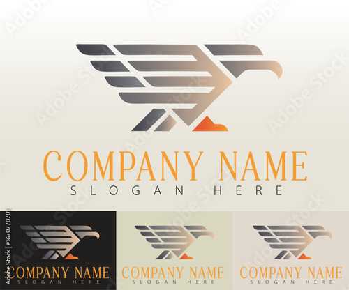 A creative eagle-inspired logo design concept.