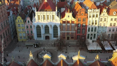 The Main Town of Gdansk at beautiful sunset. Poland
