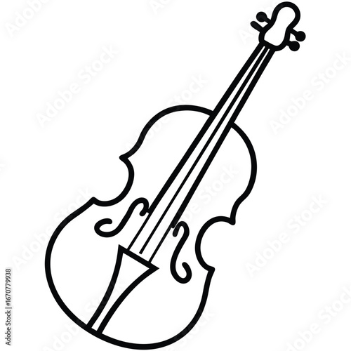 violin line art icon