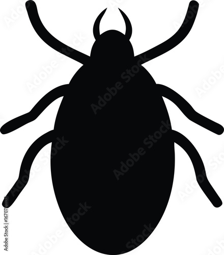 Mite Silhouette Icon Vector