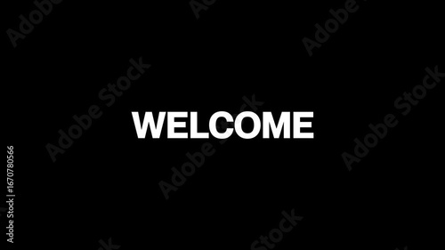 animated welcome text background. great for opening intro and welcome