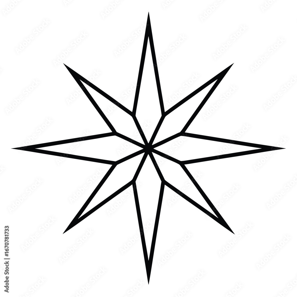 Fototapeta premium bethlehem star line art icon