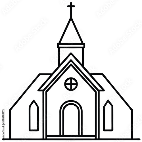church line art icon