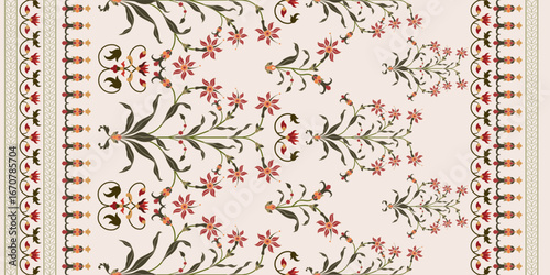 Vector Hand drawn colourful geometric flowers Motifs African boho paisley, seamless patterns with floral for fabric Ethnic Indian Pattern, textiles, clothing, wrapping paper, backdrop, banner.
