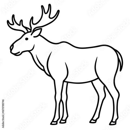 moose line art icon
