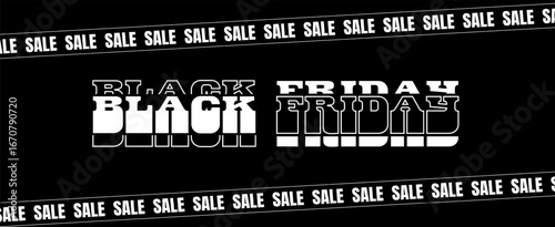 Black Friday Banner Vector. Black Friday Web Banner Design Template. highlighting discount promotions, ideal for Black Friday shopping ads and marketing campaigns.