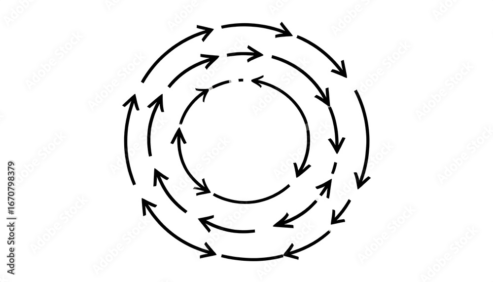 Circular Arrows Flow Cycle.