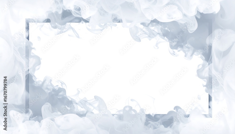 Obraz premium White Smoke Frame Background.